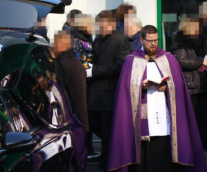 Pogrzeb Mirosława Krawczyka w Gdańsku: Aneta Zając i Mikołaj Krawczyk