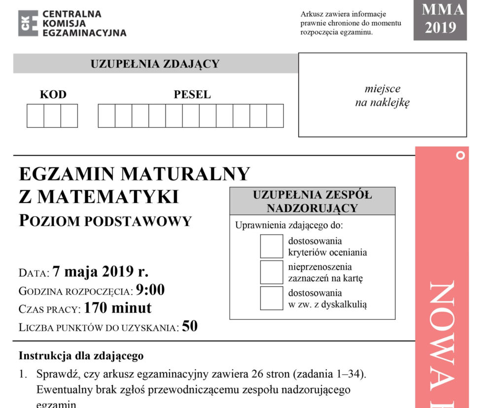 Matura 2019 z matematyki