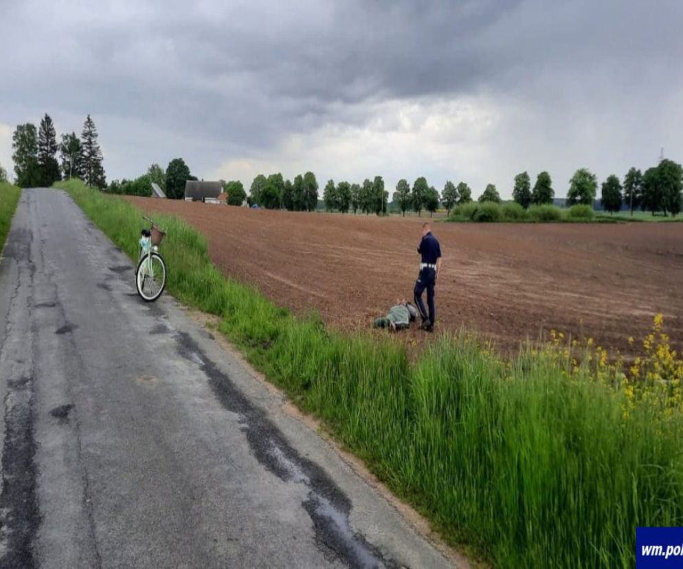 Policjant dogonił motocyklistę rowerem