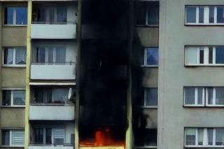 Pożar mieszkania w Raciborzu