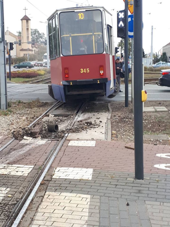 Wykolejenie tramwaju w Bydgoszczy