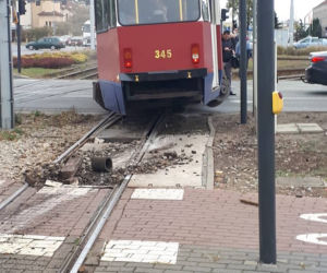 Wykolejenie tramwaju w Bydgoszczy
