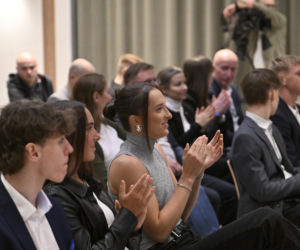 Iga Świątek i Daria Abramowicz na konferencji