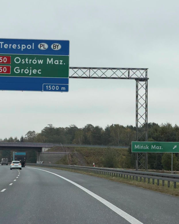 Zjazd z A2 w kierunku Mińska Mazowieckiego lepiej oznakowany