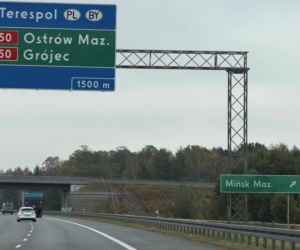 Zjazd z A2 w kierunku Mińska Mazowieckiego lepiej oznakowany
