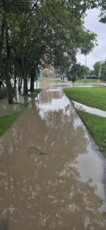 Ulewa w Elblągu