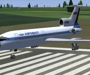 Tu-154 w symulatorze FlightGear Flight Simulator 02