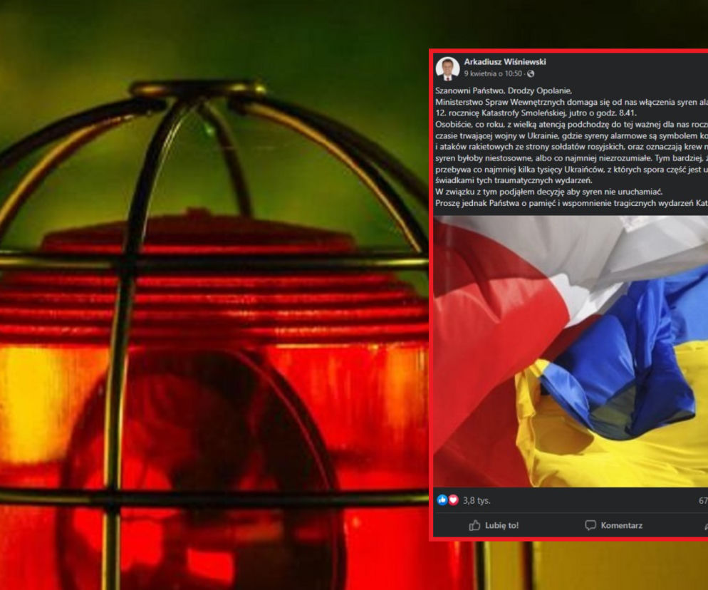 Rocznica smoleńska. Opole zrezygnowało z syren alarmowych