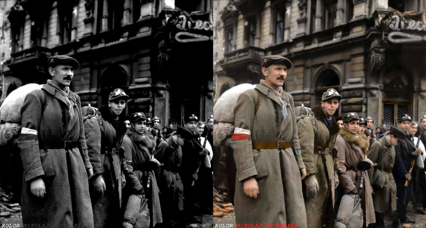 Powstanie Warszawskie 1944r. Koloryzacja fotografii powstańczej