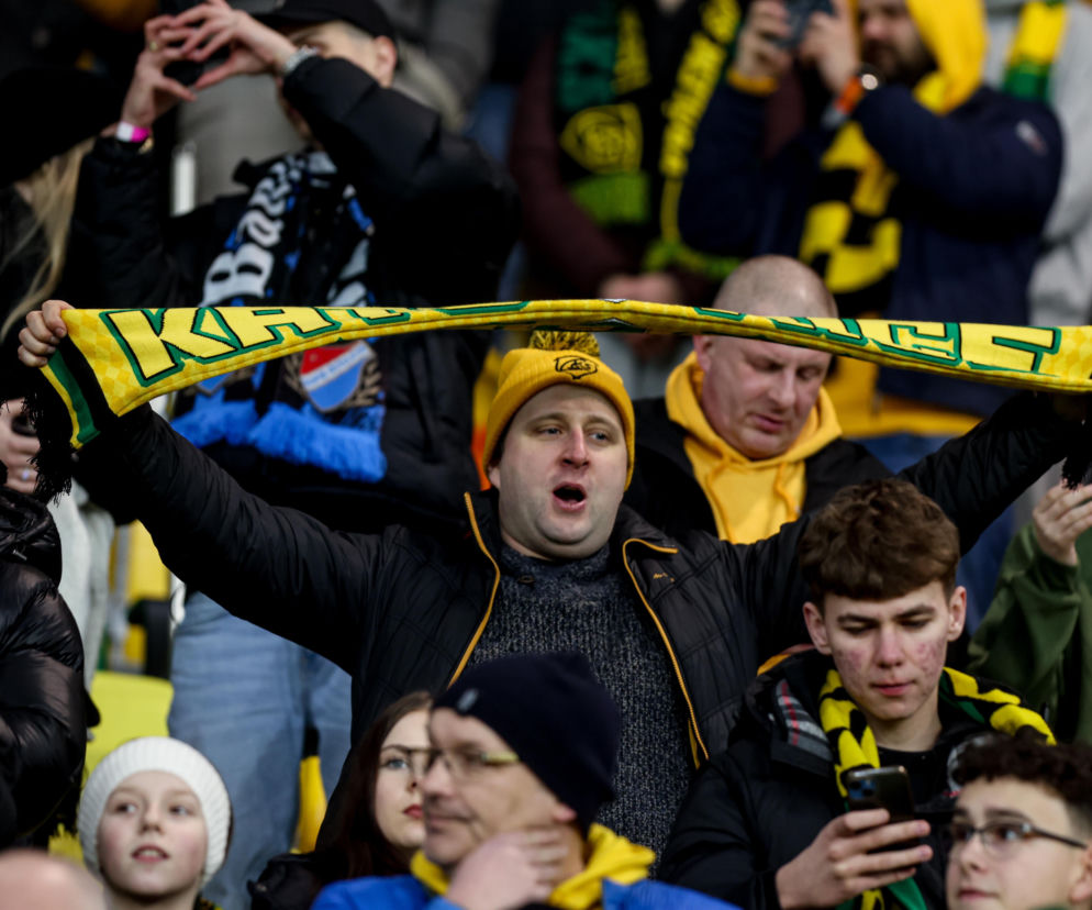 Emocje do samego końca. Tak kibicowaliście podczas meczu GKS - Legia!