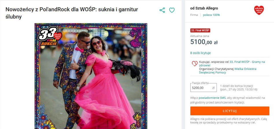 Aukcje gwiazd dla WOŚP