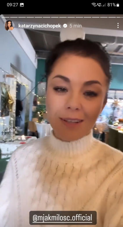 M jak miłość odcinek specjalny świąteczny. Kinga (Katarzyna Cichopek) na planie