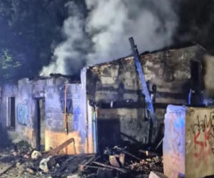  Siedlce: Pożar garaży i pustostanu przy ul. Romanówka