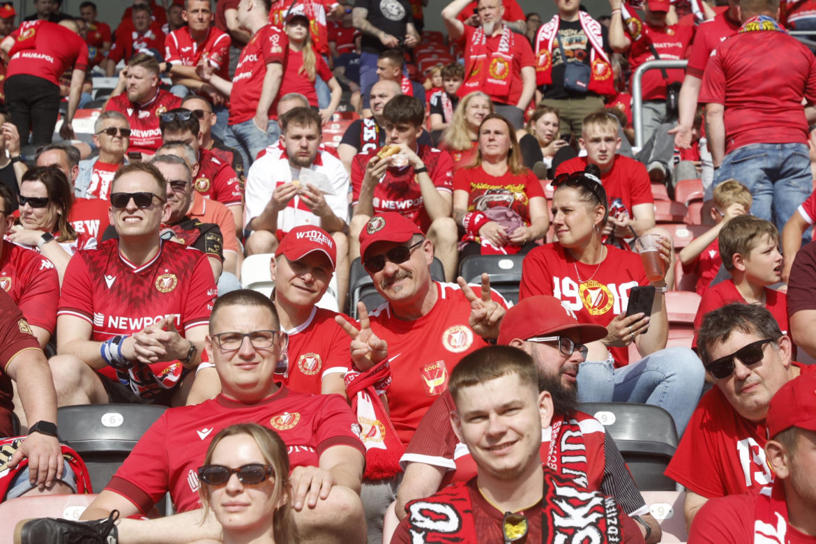 Kibice na meczu Widzew Łódź - Piast Gliwice