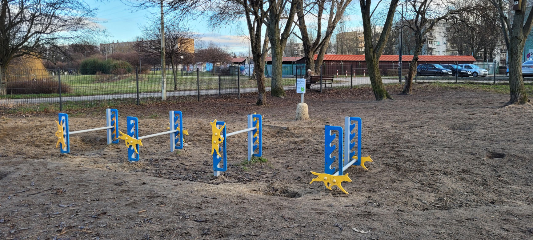 Psi park w Parku Podolskim w Łodzi