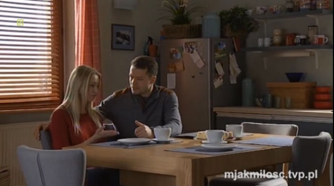 M jak miłość odc. 1227. Joasia (Barbara Kurdej-Szatan), Tomek (Andrzej Młynarczyk)