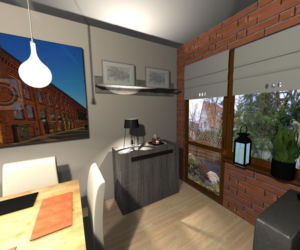 Salon w stylu industrialnym