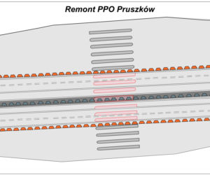 Remont A2. Usuwanie wysepek na PPO Pruszków