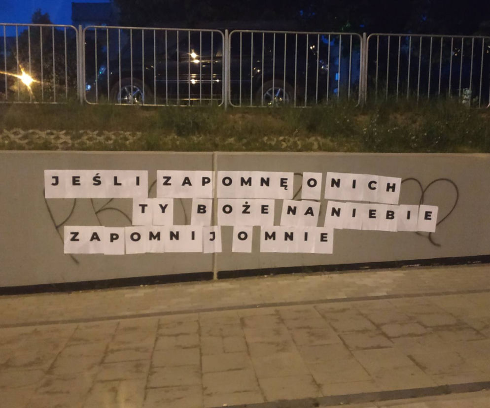 Białystok. Tajemniczy cytat z Dziadów na murze przy trasie niepodległości