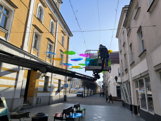 Ozdoby w centrum Leszna