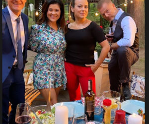 M jak miłość na planie. Kinga (Katarzyna Cichopek), Magda (Anna Mucha), Andrzej Budzyński (Krystian Wieczorek), Piotrek (Marcin Mroczek)