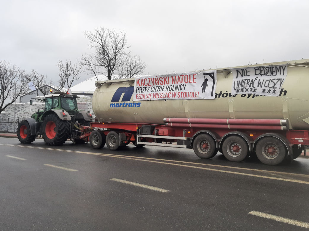 Protest rolników w Środzie Wielkopolskiej