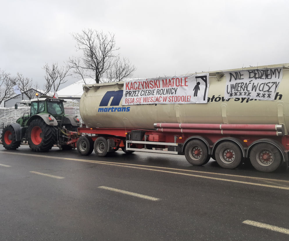 Protest rolników w Środzie Wielkopolskiej