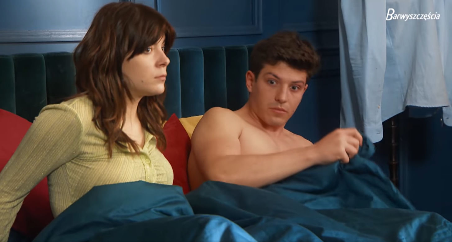Barwy szczęścia. Agata (Natalia Zambrzycka), Justin (Jasper Sołtysiewicz)