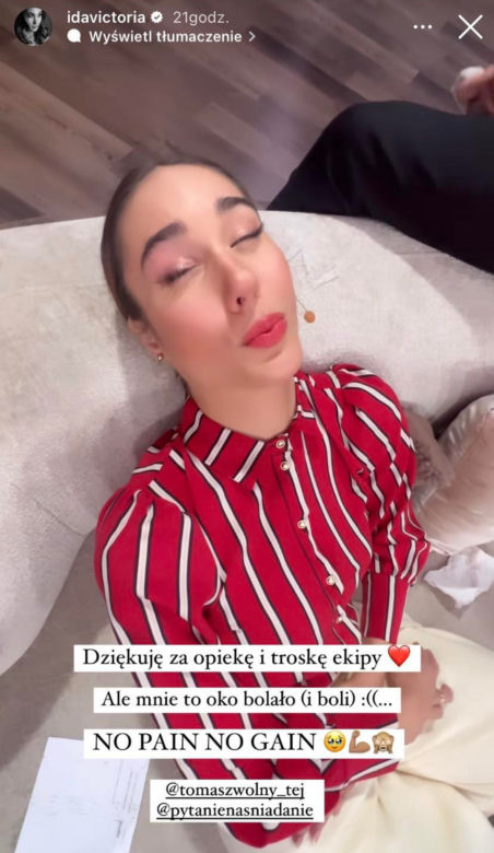 Ida Nowakowska prawie straciła oko