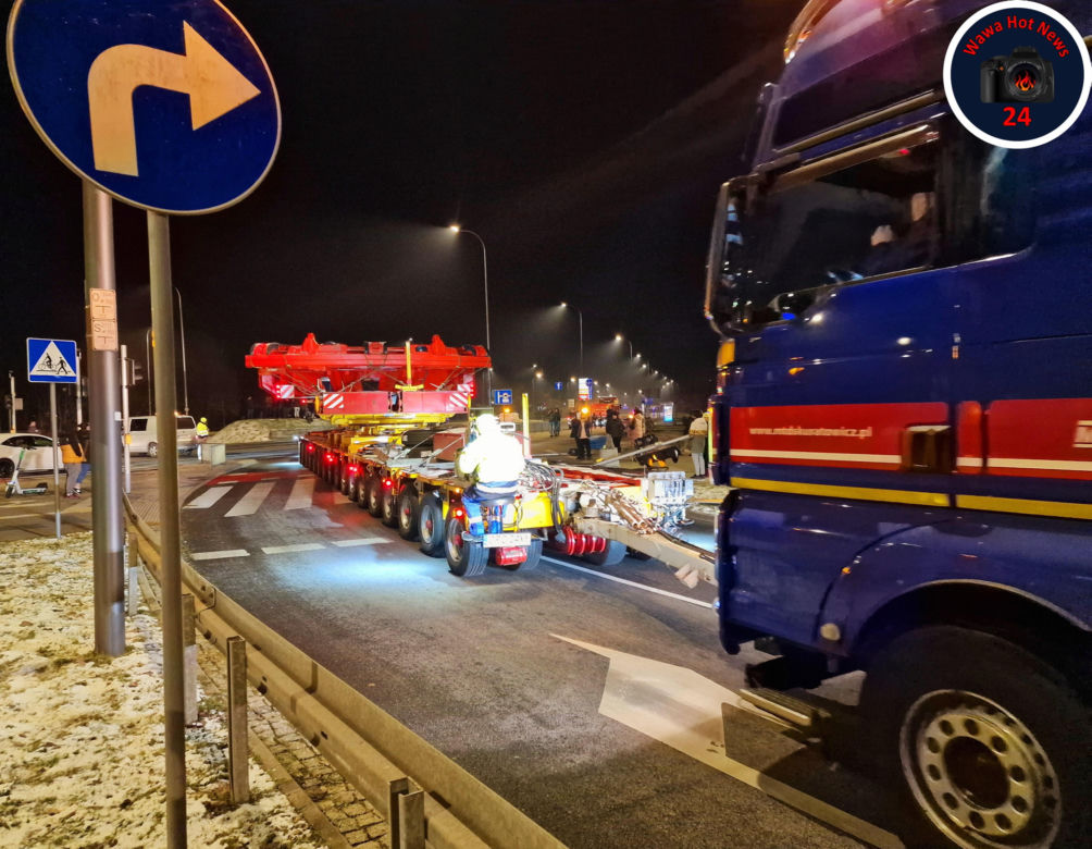 Kolejny wielki konwój zablokuje Warszawę. Transport napędu do tarczy TBM