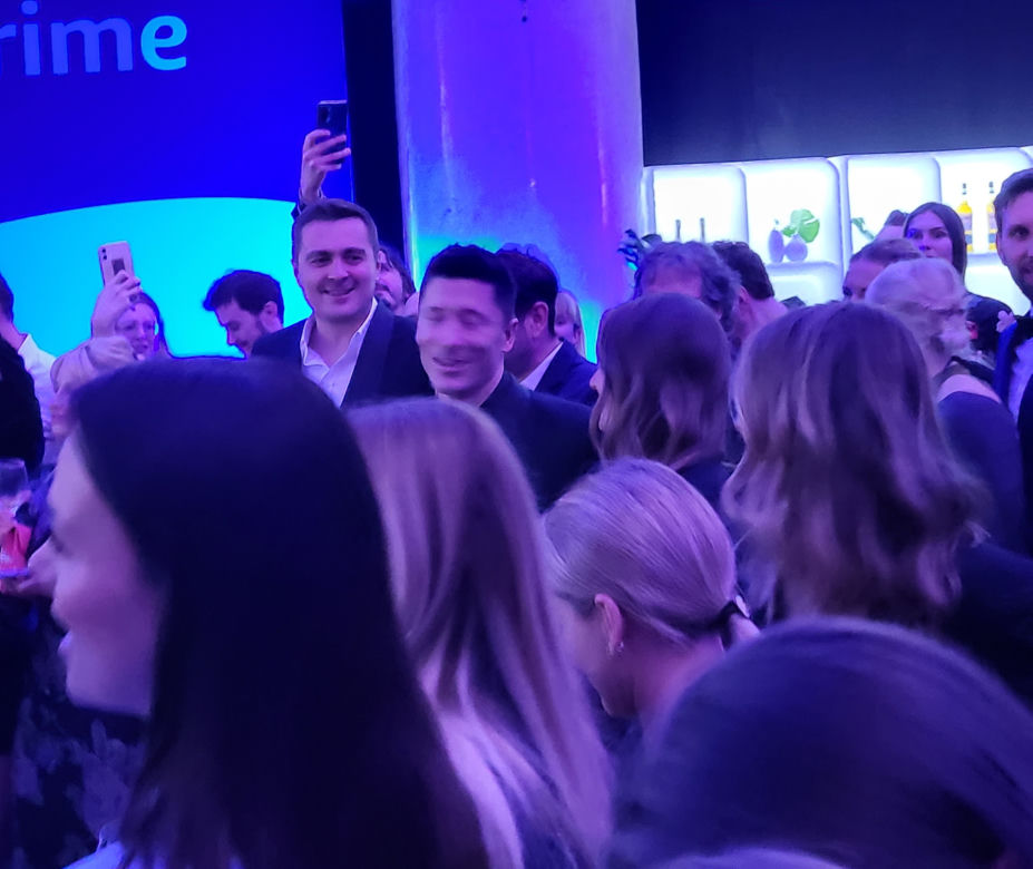 Robert Lewandowski na premierze filmu Nieznany