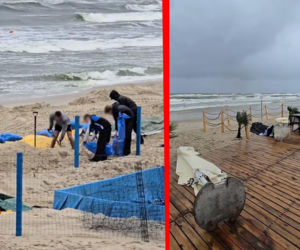 Plaża w Stegnie już nie istnieje? Morze zabrało ogromną część wybrzeża