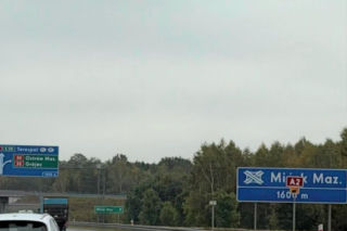 Zjazd z A2 w kierunku Mińska Mazowieckiego lepiej oznakowany
