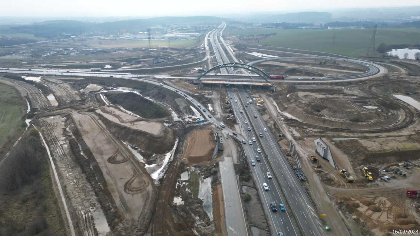 Budowa obwodnicy Metropolii Trójmiejskiej - zdjęcia marzec 2024