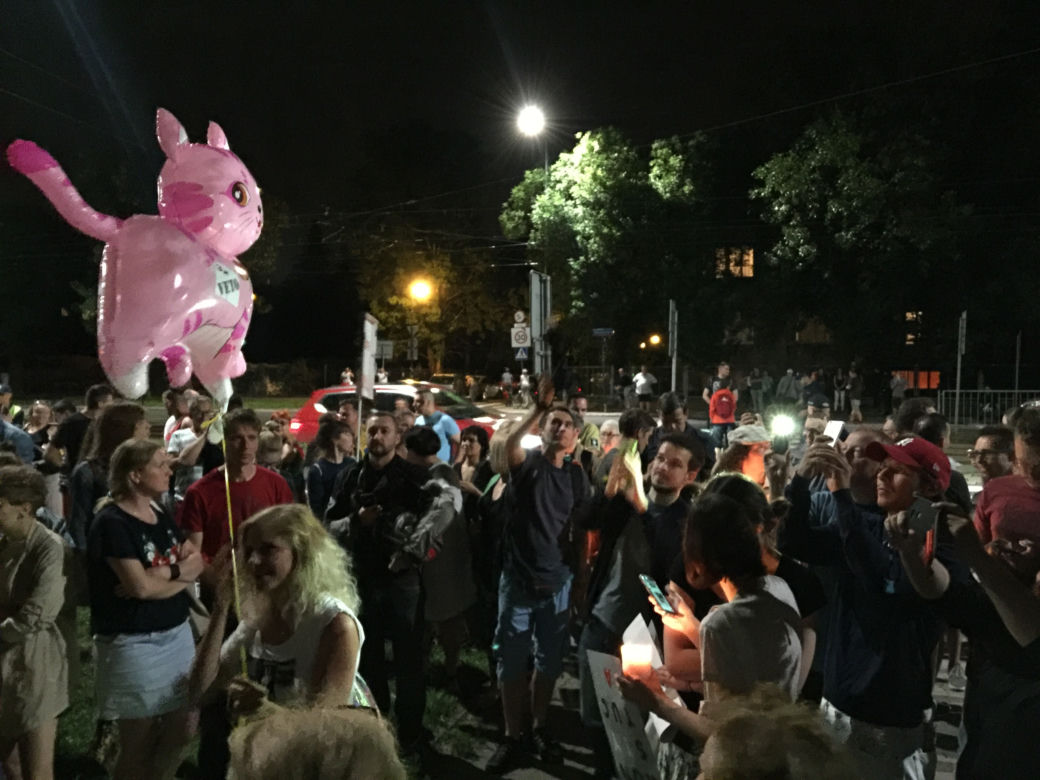 Protest przed domem Jarosława Kaczyńskiego, 22 lipca
