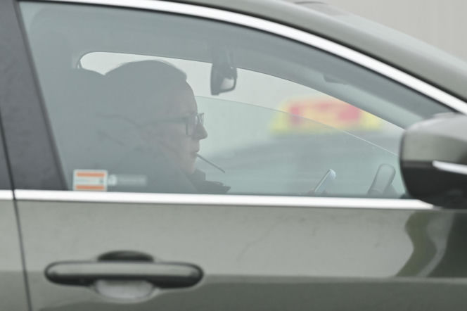 Krystyna Janda kurzy w aucie