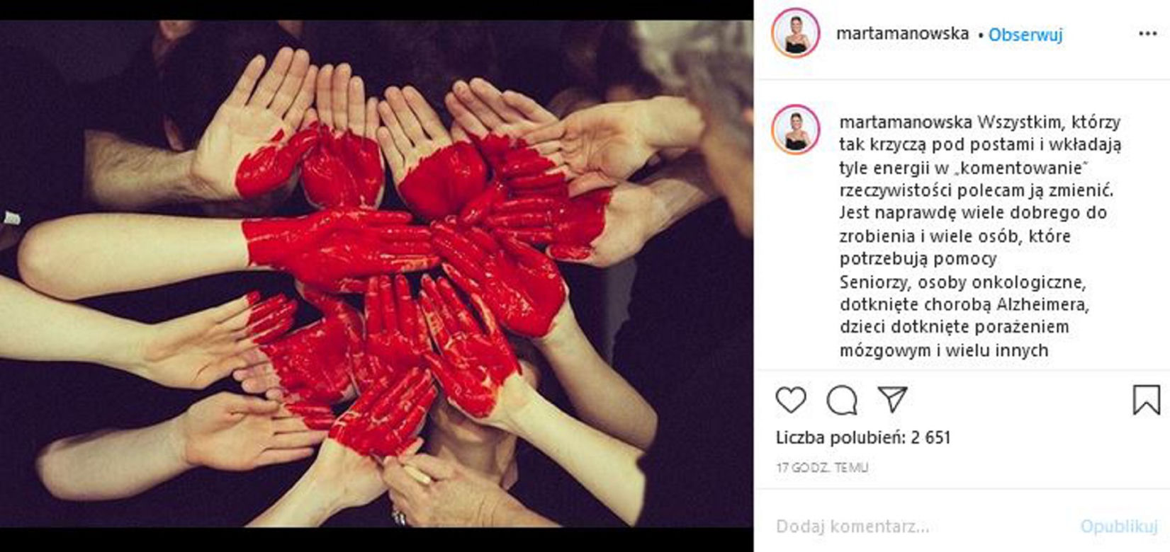 Marta Manowska wspiera Strajk Kobiet