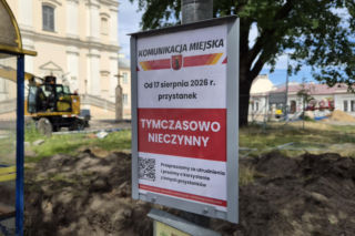 Wyłączenie z użytku przystanku przy ul. Piłsudskiego w Łukowie