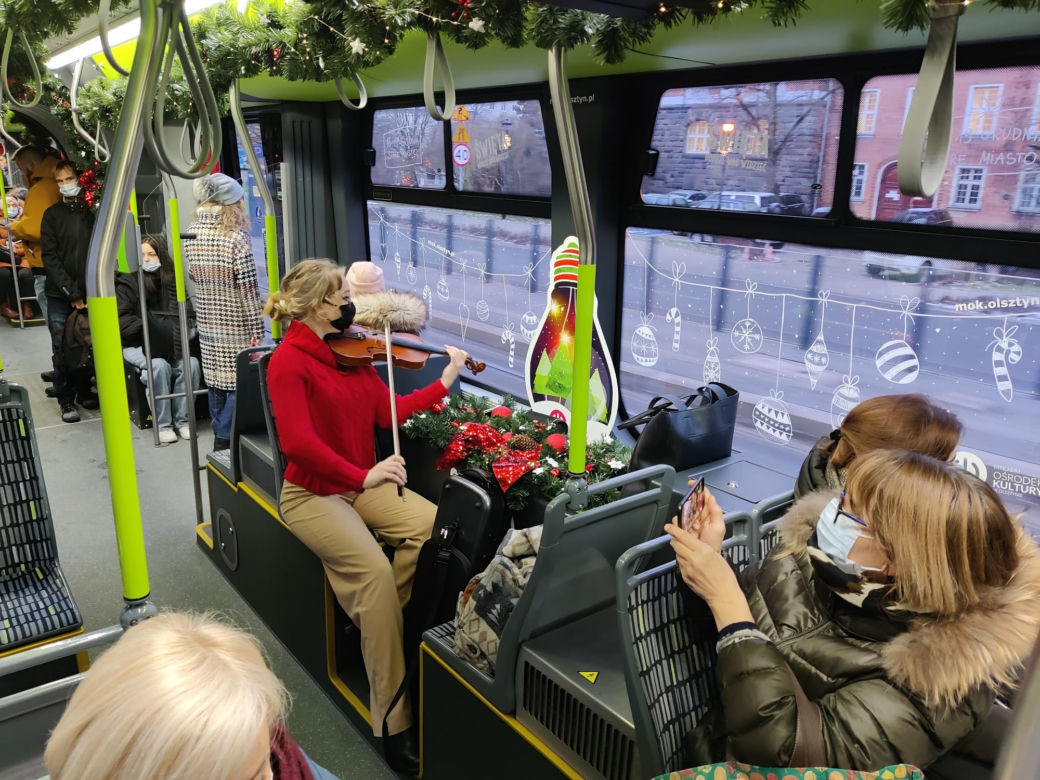 Świąteczny tramwaj wyjechał na olsztyńskie trasy