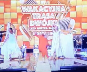 Izabela Trojanowska upadła podczas Wakacyjnej trasy Dwójki 