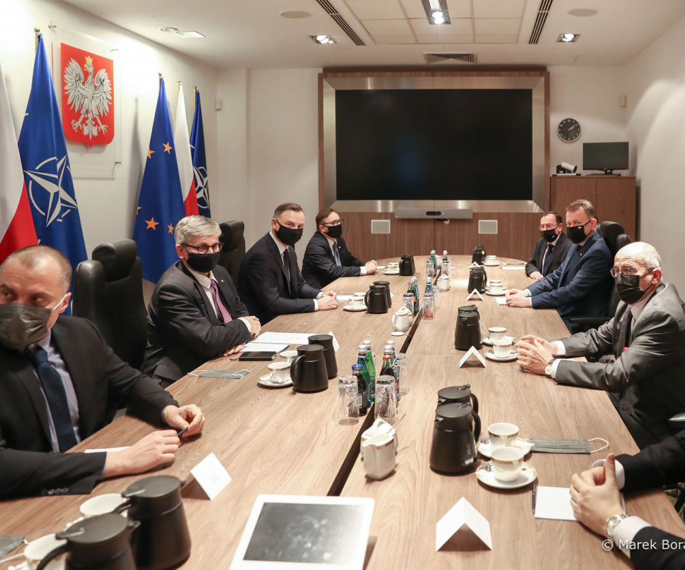 Spotkanie Prezydenta z przedstawicielami rządu w Biurze Bezpieczeństwa Narodowego