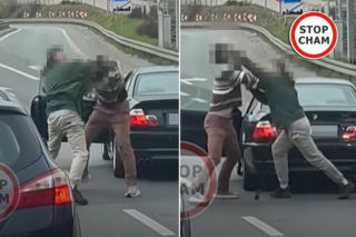 Bójka kierowców na warszawskiej ulicy. Awantura na zjeździe na S8