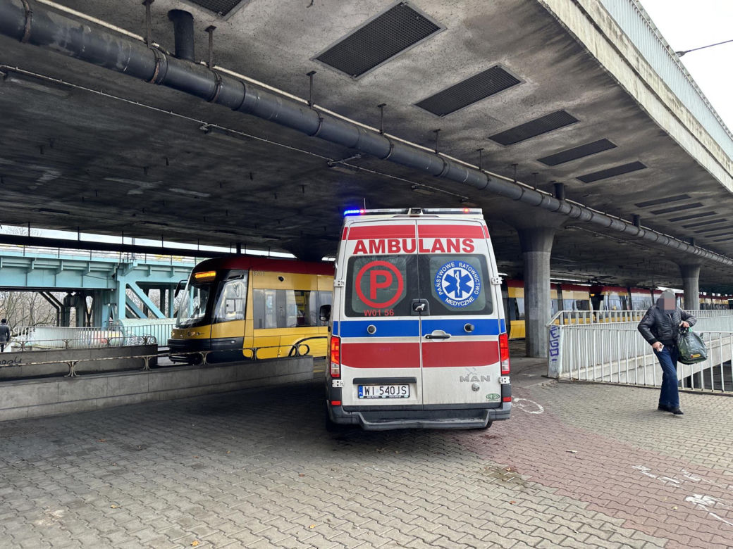 Zderzenie tramwajów na Moście Gdańskim w Warszawie