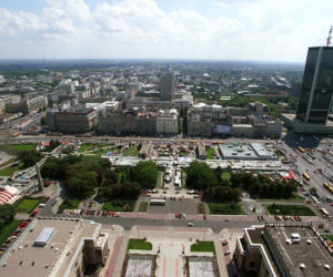 Widok na Warszawę z PKiN w 2001 r.