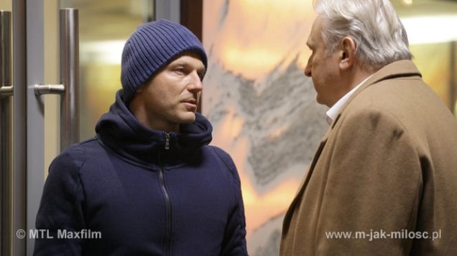 M jak miłość odc. 1047. Andrzej Budzyński (Krystian Wieczorek), Krupski (Andrzej Baranowski)