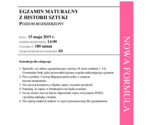 Matura 2019. Historia sztuki - arkusze CKE