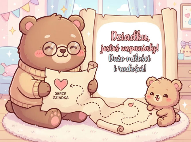 Kartka z życzeniami na Dzień Dziadka 2026