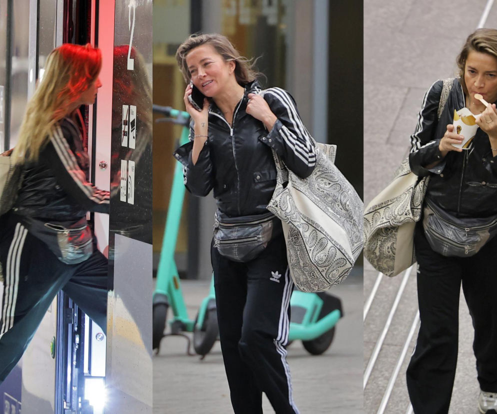Kamilla Baar w dresie wsiada do pociągu, rozmawia przez telefon i je lody. O życiu aktorki przeczytasz na SE.