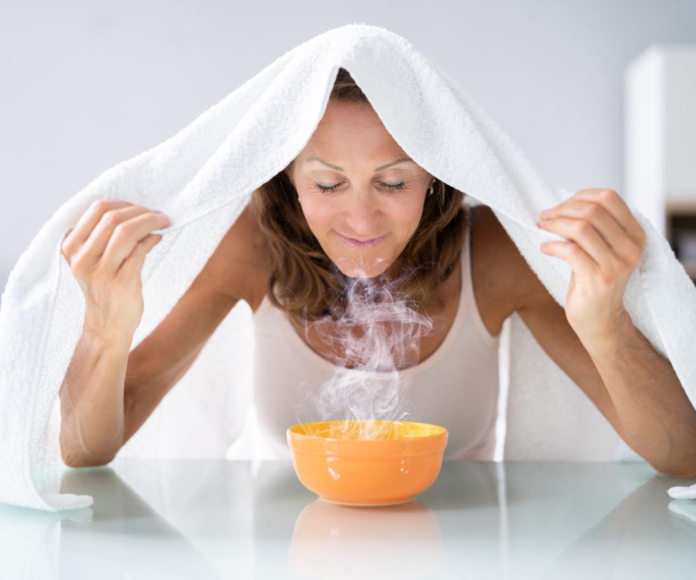 wdychanie olejków eterycznych 