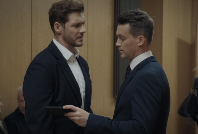 M jak miłość, odcinek 1913. Marcin (Mikołaj Roznerski), Jakub Karski (Krzysztof Kwiatkowski), Andrzej Budzyński (Krystian Wieczorek)